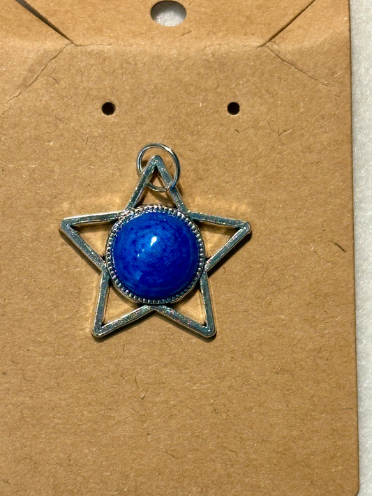 Silver 5 Point Star With Custom Resin Insert