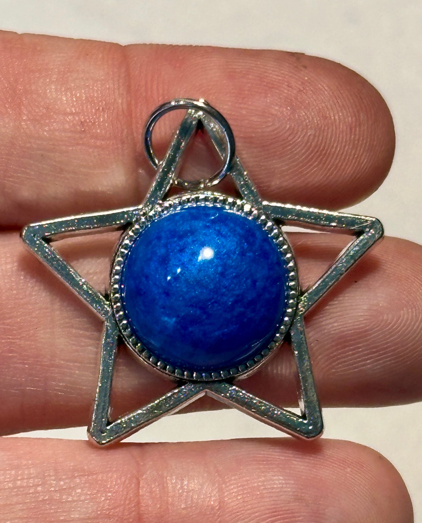 Silver 5 Point Star With Custom Resin Insert