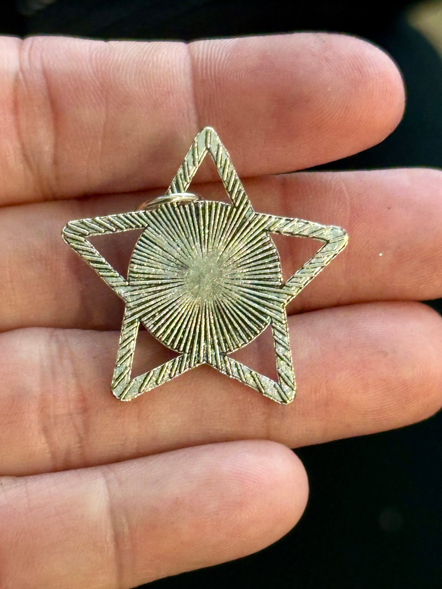 Silver 5 Point Star With Custom Resin Insert